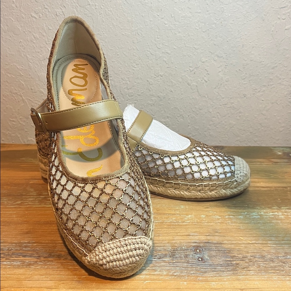 NWOB Sam Edelman Mackie Mesh Mary Jane Espadrille Flats size 7